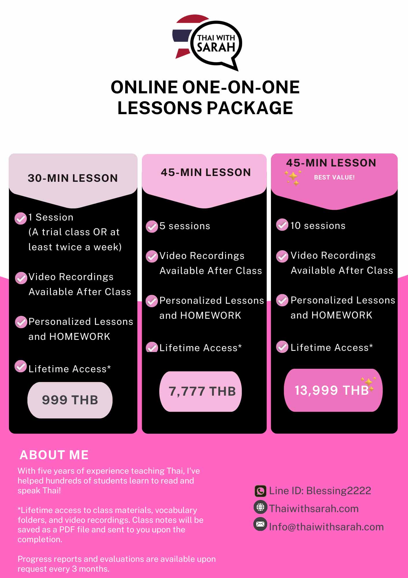 Private lesson rates